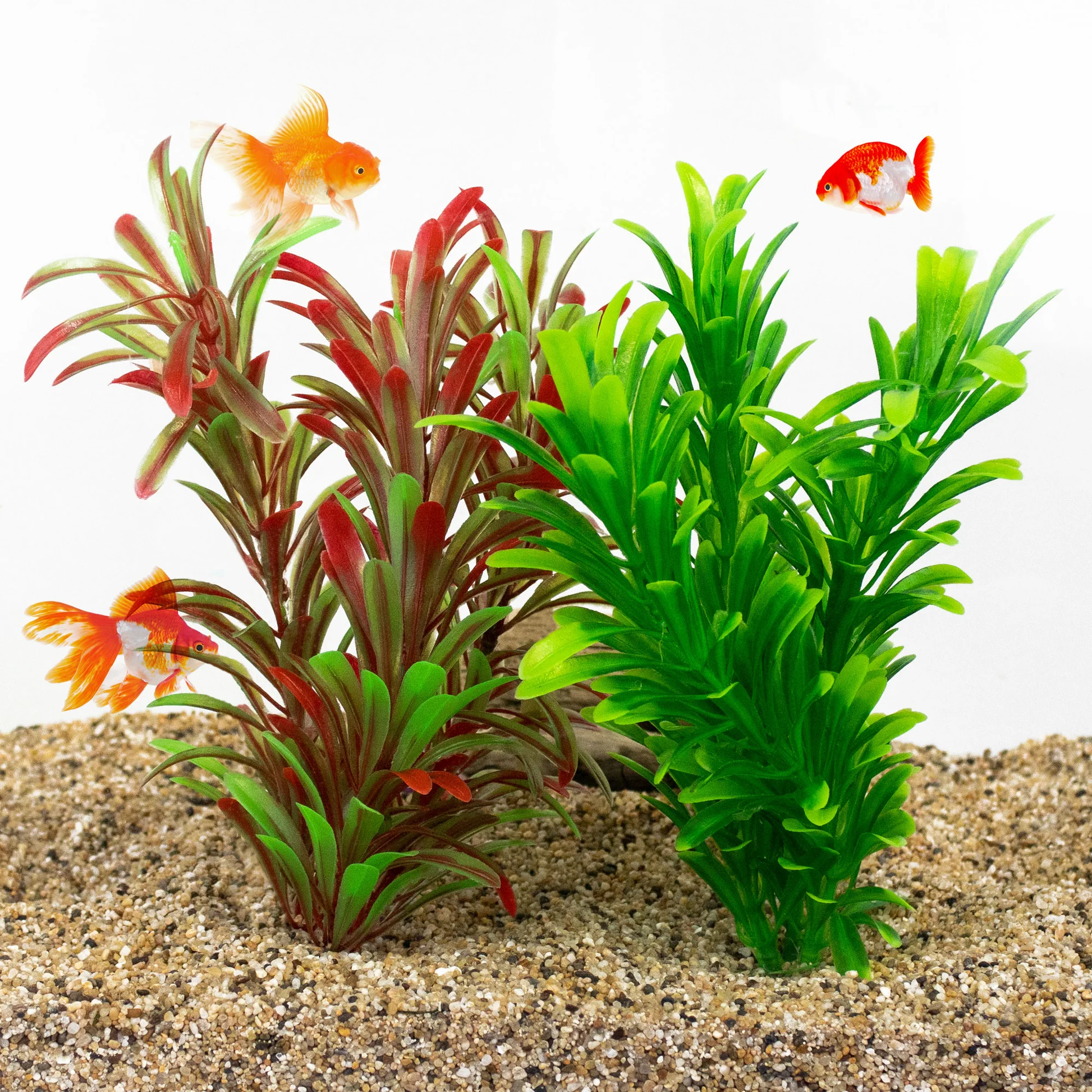 Artificial Tall Aquarium Plant 15.7″ – Red Fish Tank Decor